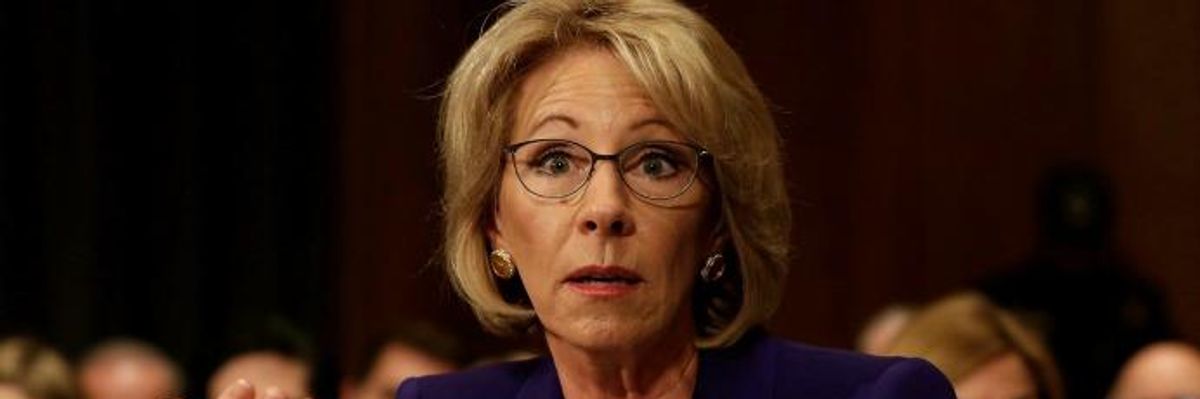 Clueless DeVos Uses 'Byproduct of Jim Crow' to Push 'School Choice' Ideology