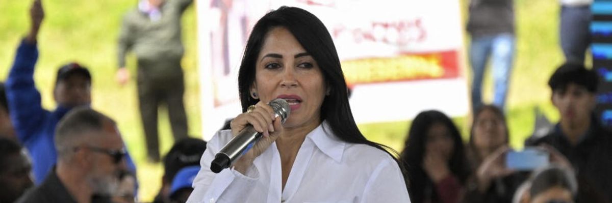  Ecuador's presidential candidate for the Revolucion Ciudadana party, Luisa Gonzalez