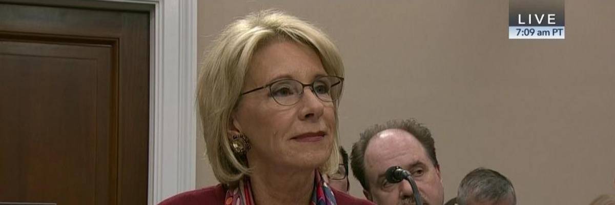 As Lawmakers Accuse DeVos of Lack of Regard for Students, Her Own Staffer Admits 'Things Have Gotten Pretty Awful Here'