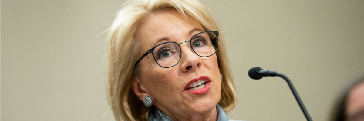 As Covid-19 Takes Toll, DeVos Denounced for New 'Craven' Public School Privatization Scheme