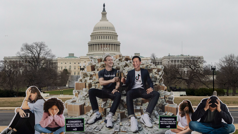 Ekō held a Big Tech protest at the U.S. Capitol