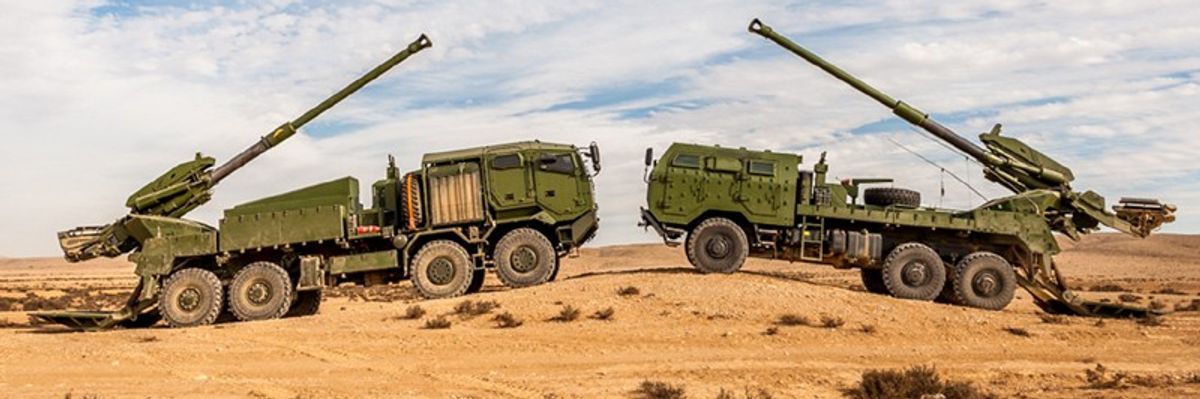 Elbit Systems line of guns includes the renowned ATMOS, a 155mm/52 caliber truck-mounted howitzer
