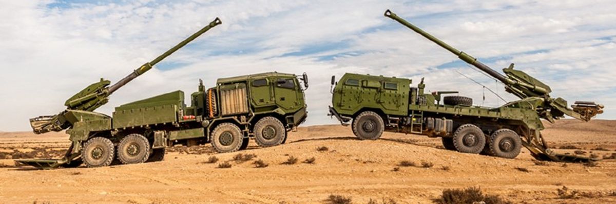 Elbit Systems line of guns includes the renowned ATMOS, a 155mm/52 caliber truck-mounted howitzer​