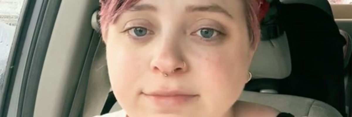 Elisabeth Weber is seen in a TikTok video