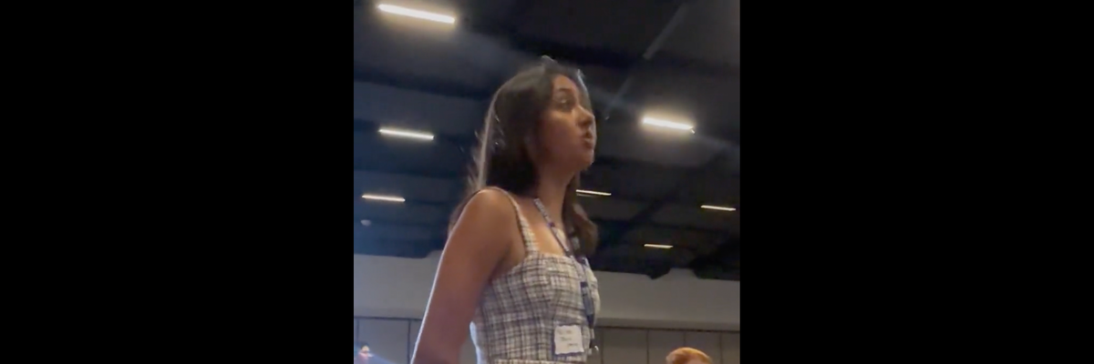 Elise Joshi interrupted White House Press Secretary Karine Jean-Pierre at an event