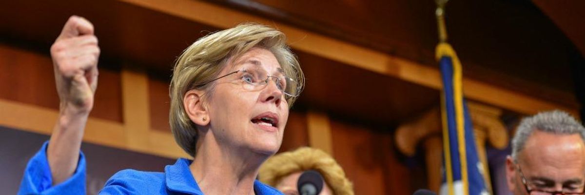 Bucking Establishment, Elizabeth Warren 'Still Cheering Bernie On'