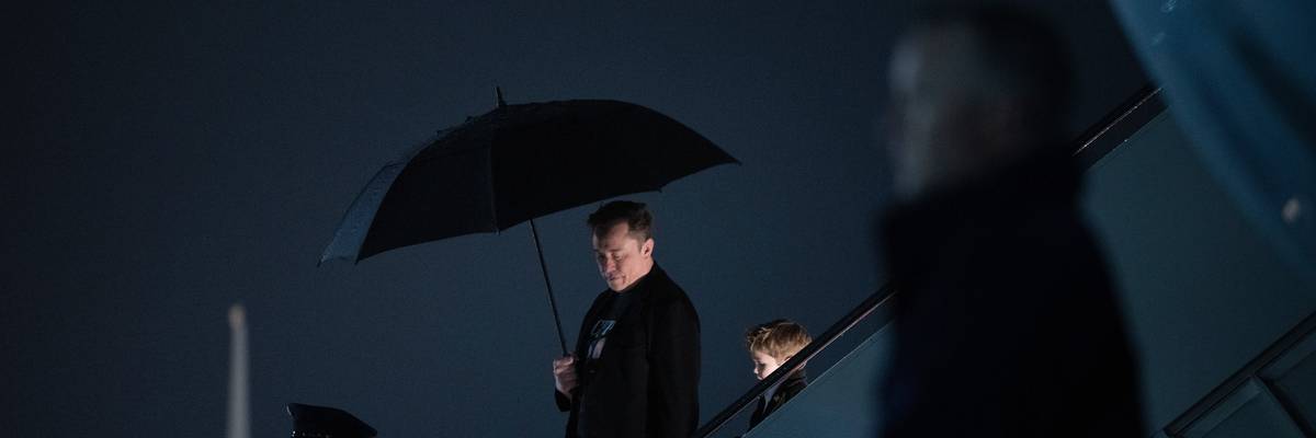 Elon Musk and his son X Æ A-12