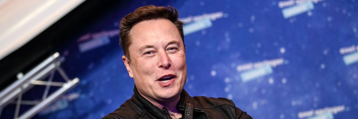 Elon Musk arrives at an awards ceremony