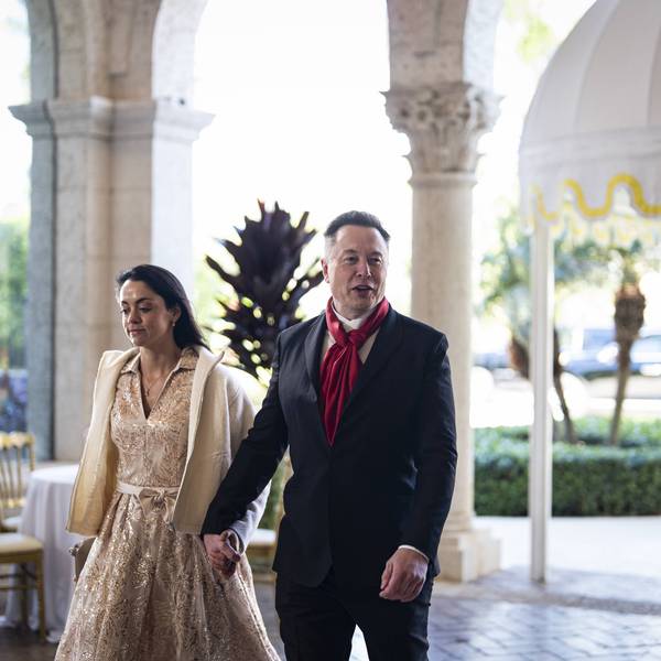 Elon Musk arrives at Mar-a-Lago