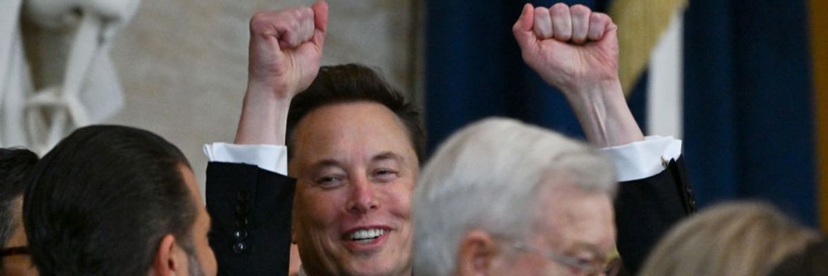 Elon Musk at Trump inauguration