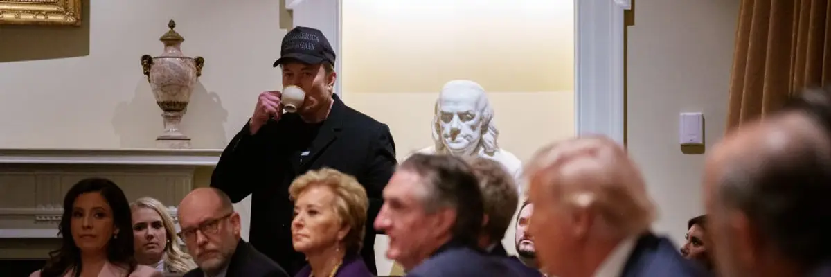Elon Musk attends a Cabinet meeting