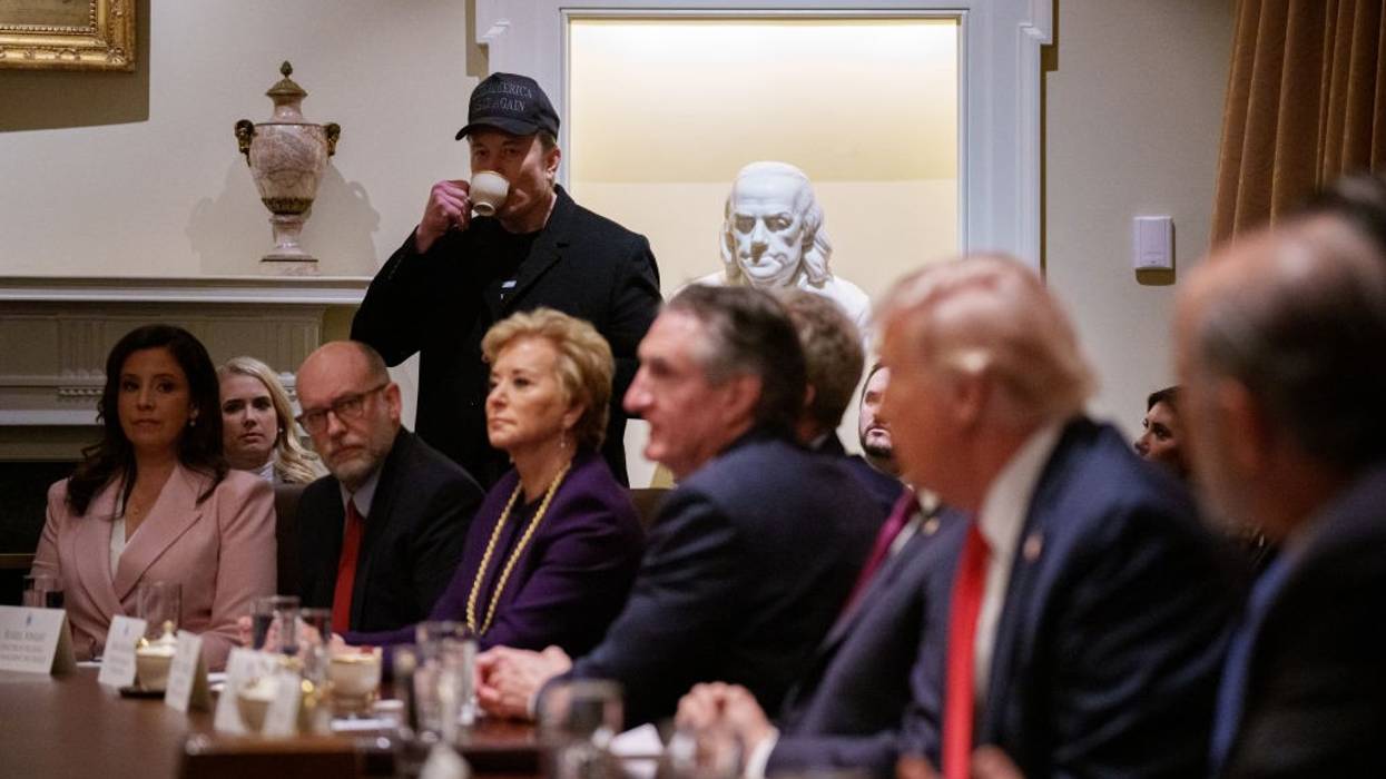 Elon Musk attends a Cabinet meeting