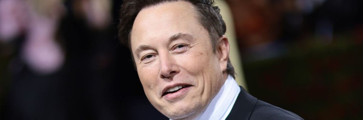 Elon Musk attends The 2022 Met Gala Celebrating