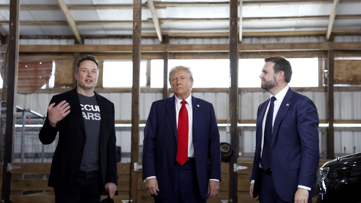 Elon Musk, Donald Trump, and JD Vance.