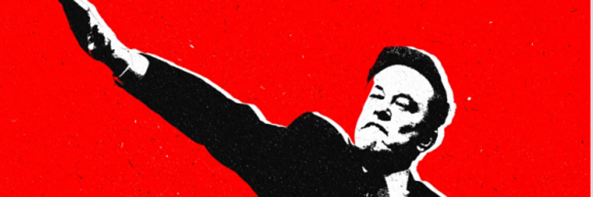 Elon Musk gives a triumphant Nazi salute at Trump's inauguration on