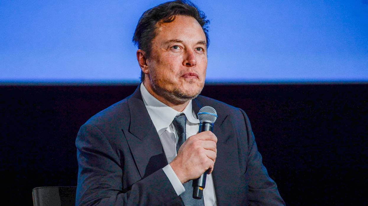 Elon Musk speaks at an event in Stavanger, Norway.