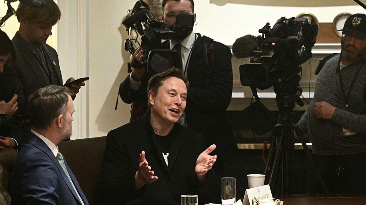Elon Musk speaks during a Cabinet meeting