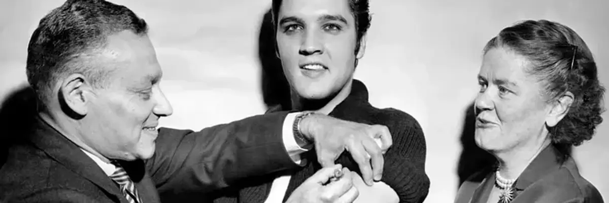 Elvis Presley being vaccinated on Ed Sullivan show