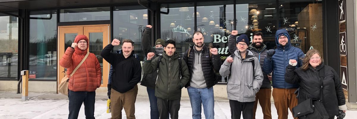 Employees of an REI store in Beachwood, Ohio walked out on an unfair labor practice strike on February 3, 2023.