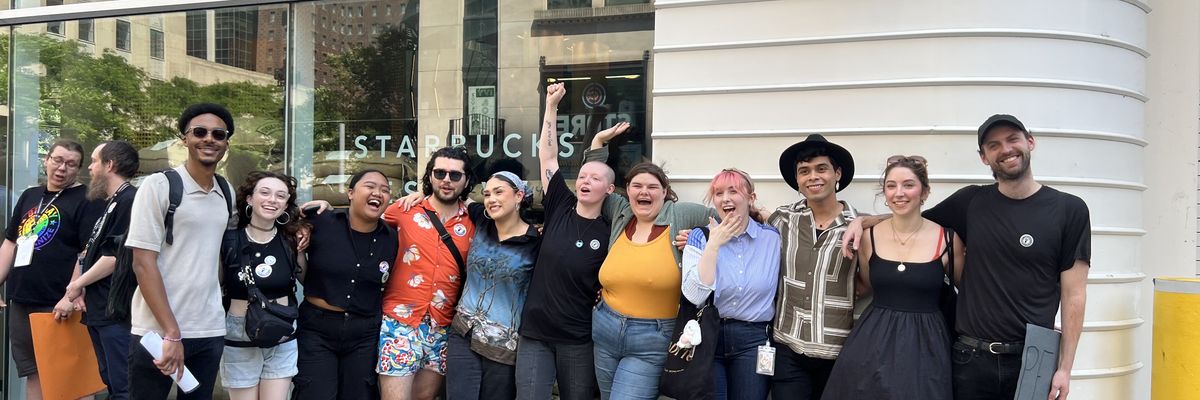 Employees of the Starbucks Reserve Roastery in Chicago
