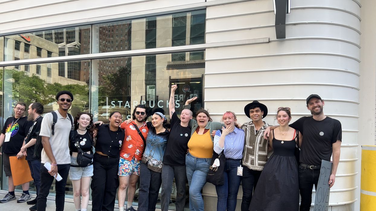 Employees of the Starbucks Reserve Roastery in Chicago