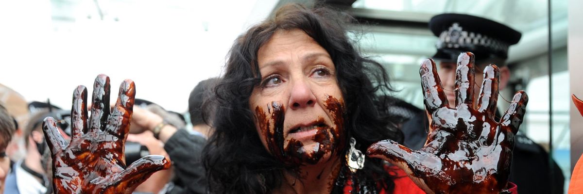 Environmental activist Diane Wilson is pictured during a 2011 demonstration