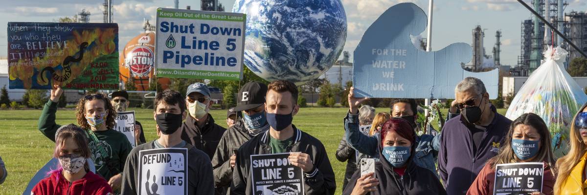 Environmental and Native American activists rally