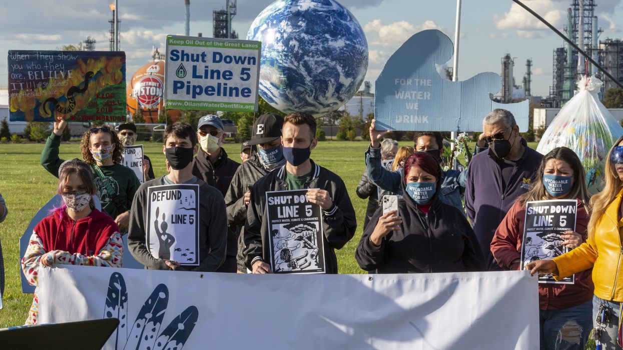 Environmental and Native American activists rally