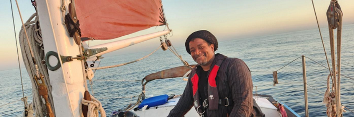 Enya Anderson steers the Golden Rule into Havana’s Marina Hemingway