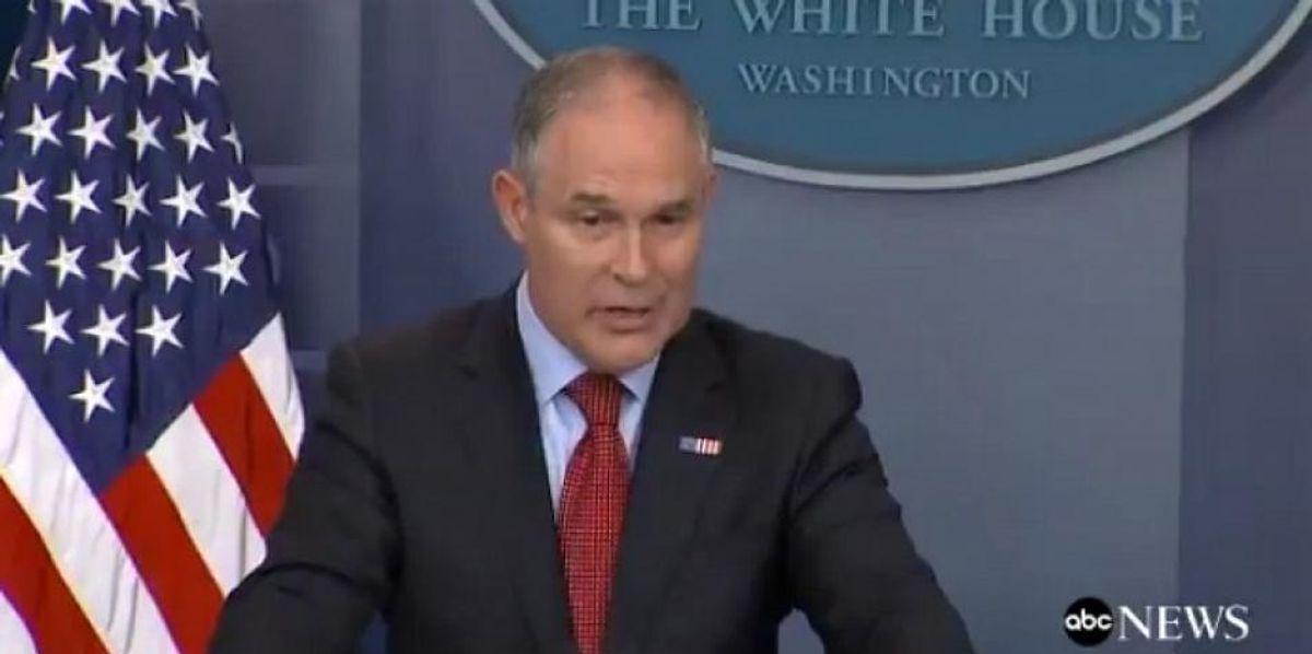 Pruitt Offers 'Incoherent Distortions of Reality' in Defense of Paris Exit