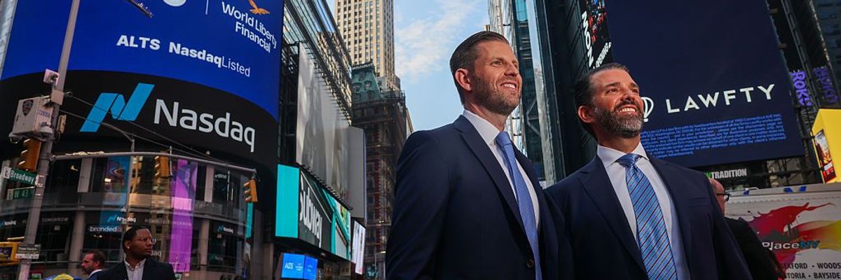 New Levels of Corruption Feared as Trump Family Adds Gambling Business Atop of Crypto Grift