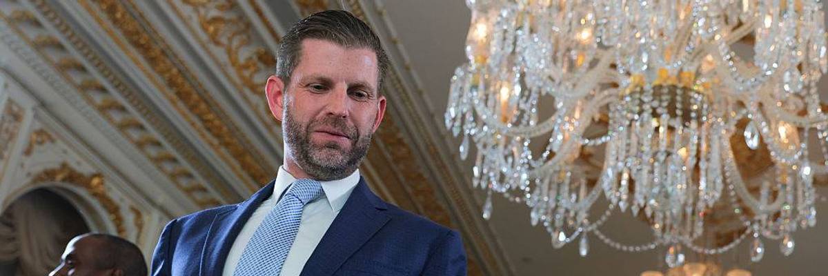 ‘Absurd Corruption’: Disgust as Eric Trump Brags About Scoring $24 Million Pentagon Deal