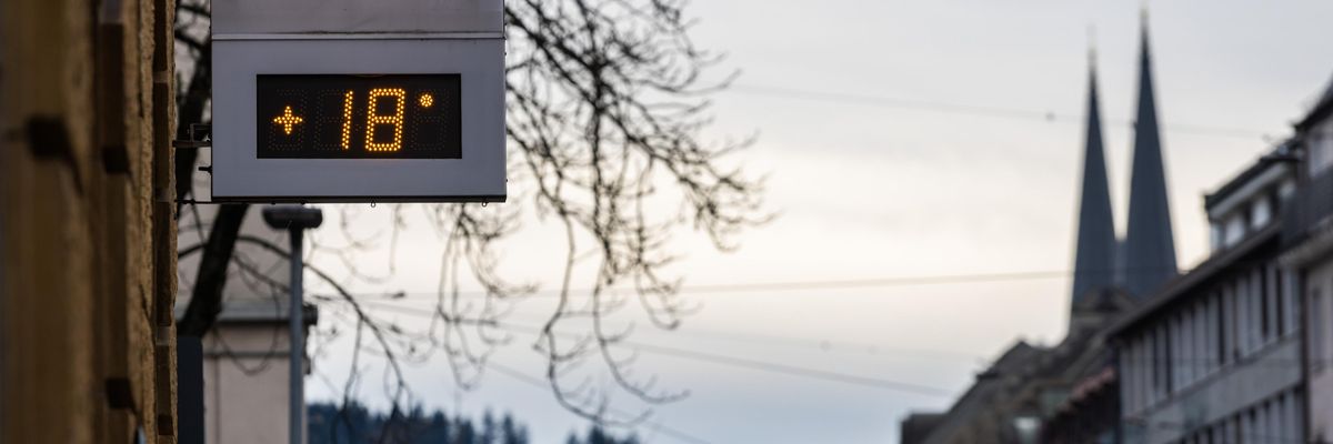 Europe winter high temperatures