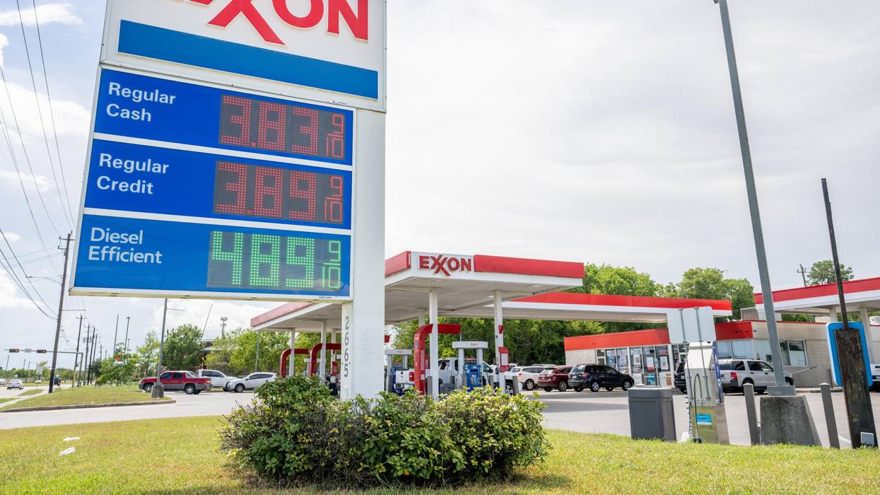 Exxon gas prices are displayed in Texas