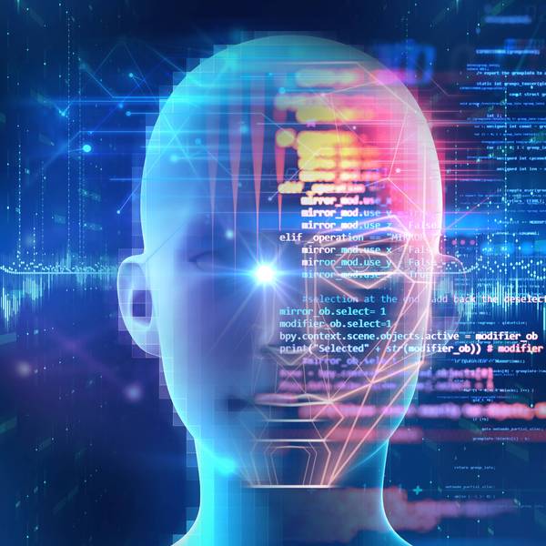 Face detection and recognition of digital human 3d illustration.