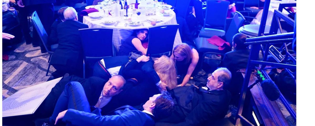 Faced with gun violence, journalists hide under tables like their kids under desks