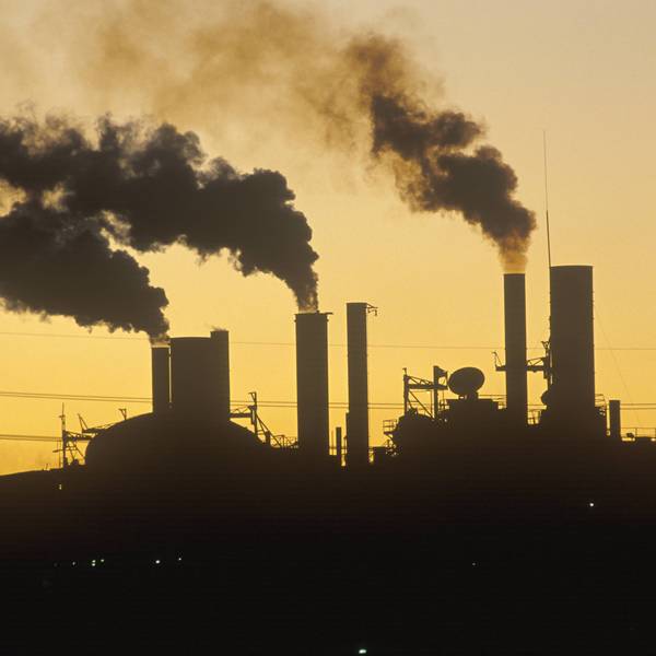 Factory at sunset in Cleveland, Ohio