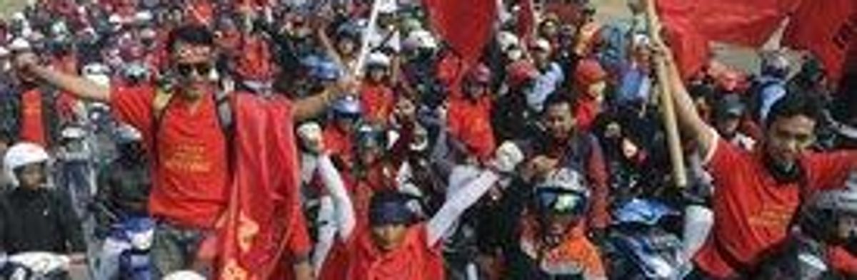 More than 2 Million Indonesian Workers Strike For Better Wages, Benefits