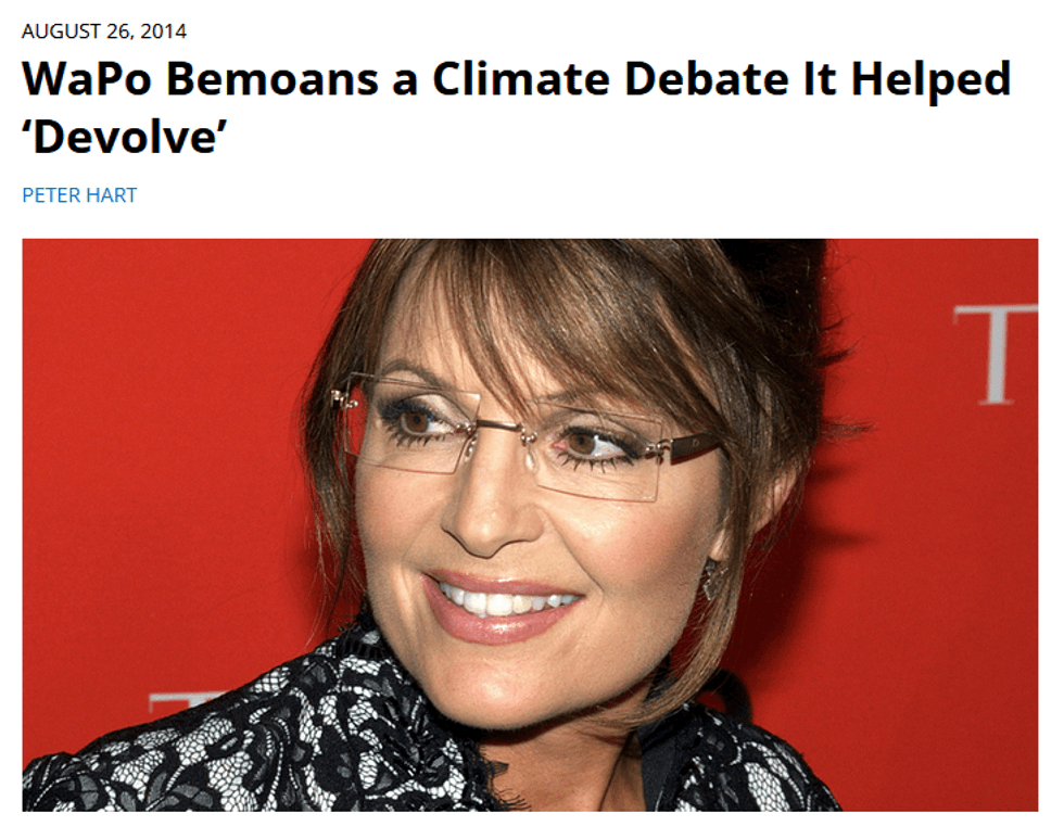 FAIR: WaPo Bemoans a Climate Debate It Helped 'Devolve'