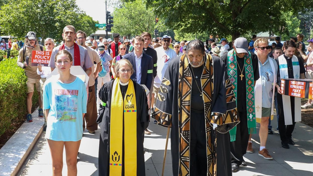 Faith leaders, including Bishop William Barber, and people who would be directly impacted by the so-called Big Beautiful Bill, participated in a Moral Monday