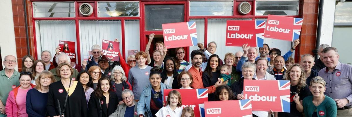 Faiza Shaheen and supporters
