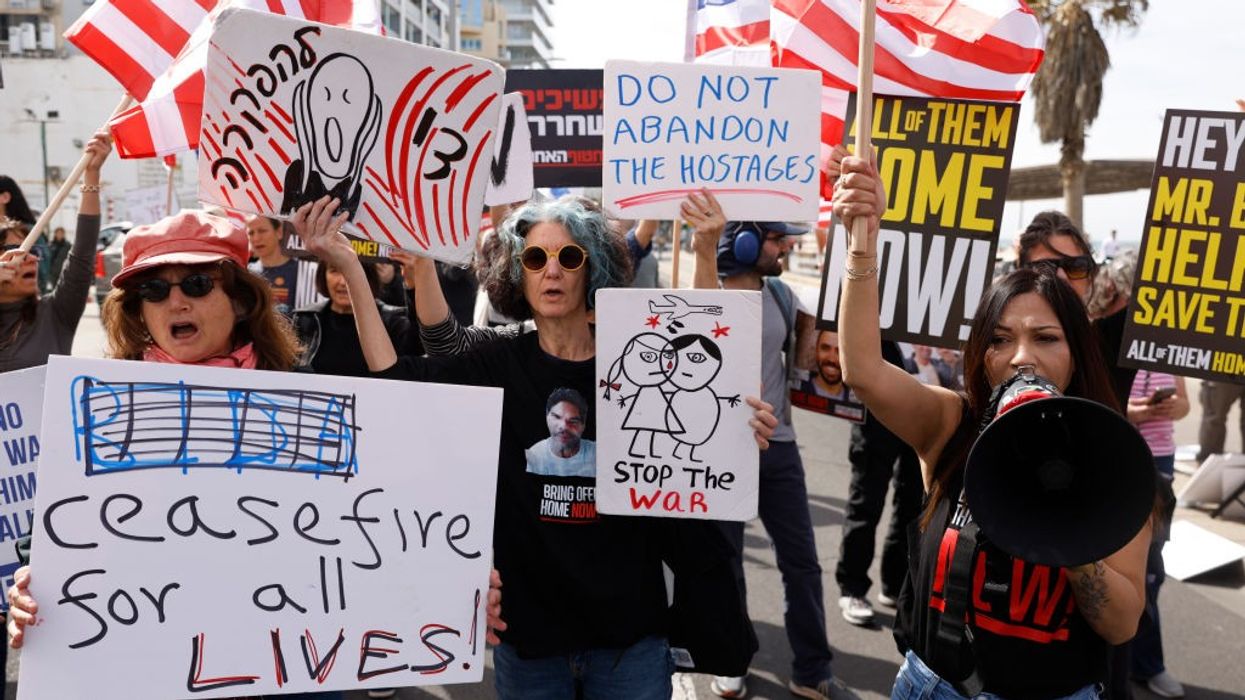 Families And Supporters Of Hostages Protest Outside US Embassy