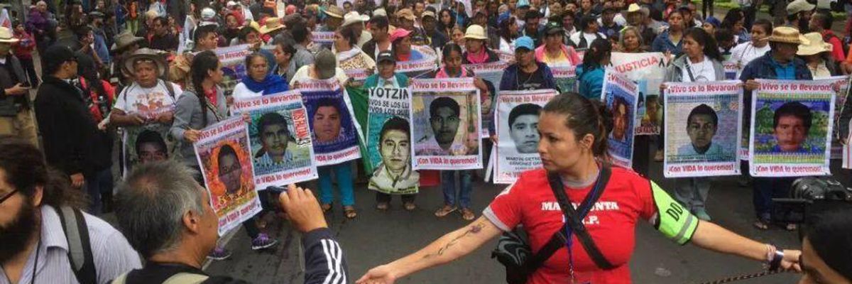 One Year On, Thousands Demand Justice for Missing Ayotzinapa Students