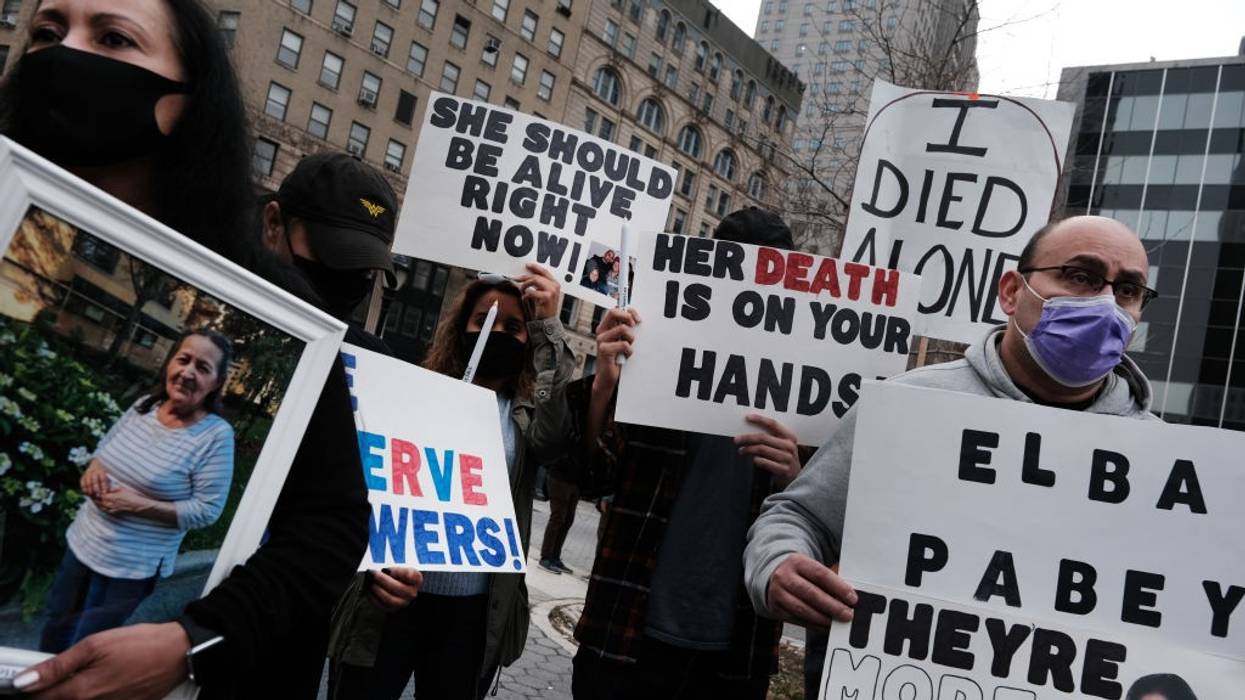 Families Who've Lost Seniors In Nursing Homes To Covid Hold Rally In New York