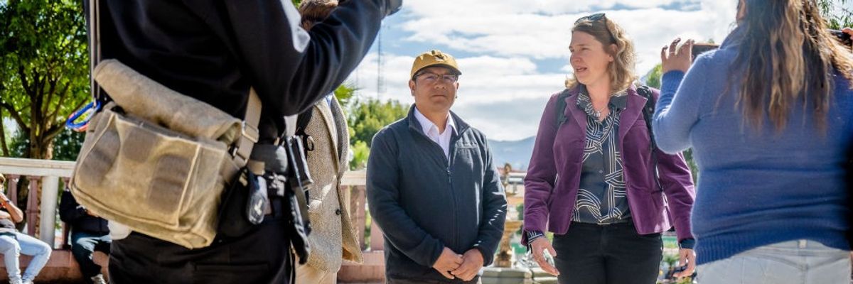 Farmer Saúl Luciano Lliuya arrives for a court hearing in Peru