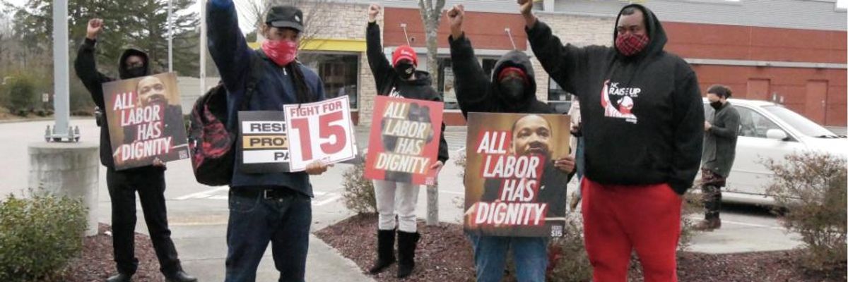 US Fast Food Workers Strike, Demanding Congress #RaiseTheWage to $15 an Hour and Union Rights