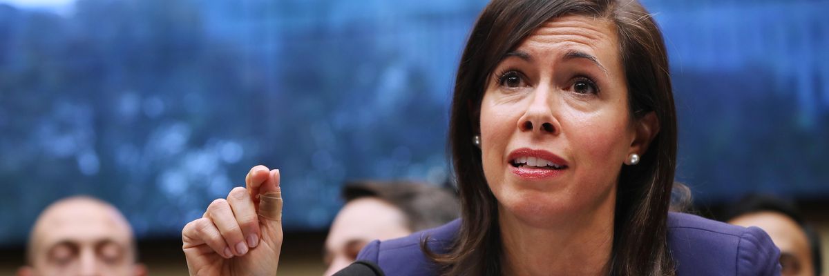 FCC Chair Jessica Rosenworcel speaks.