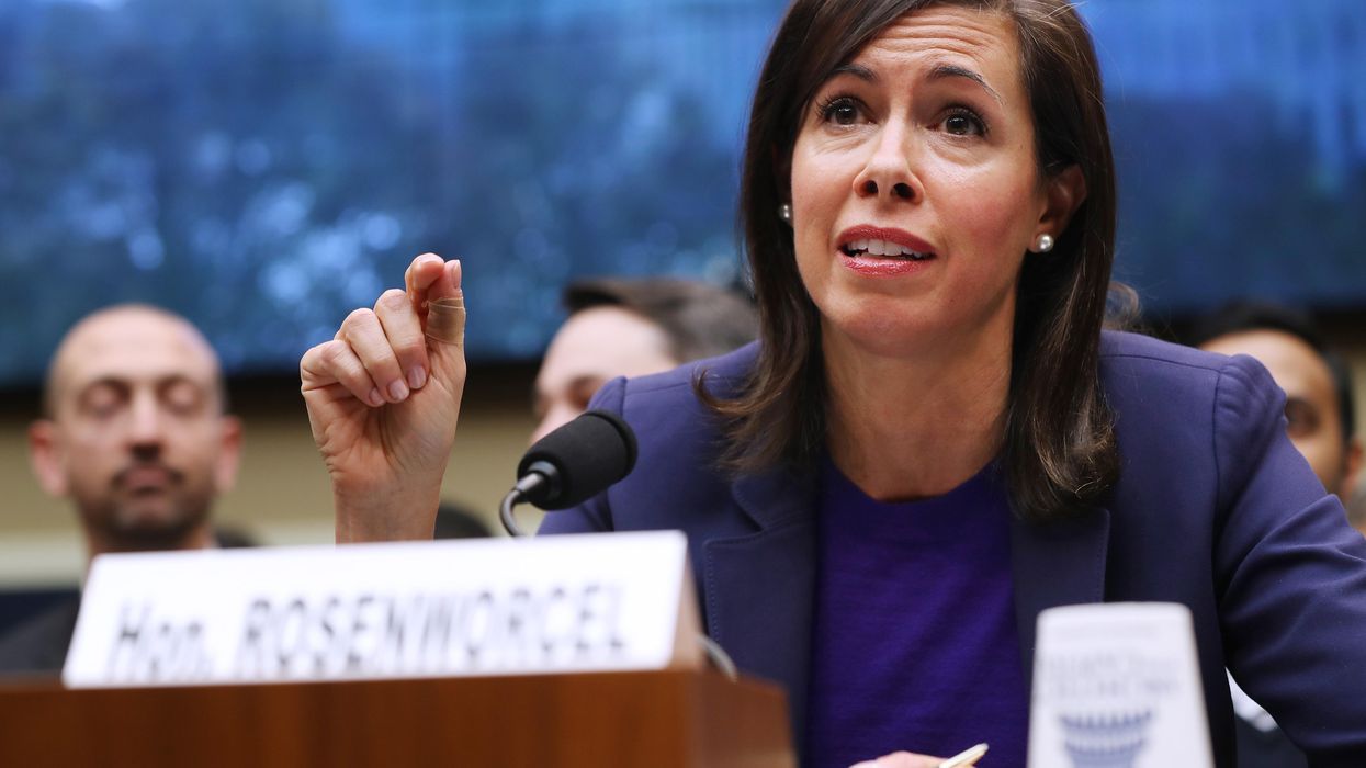 FCC Chair Jessica Rosenworcel speaks.