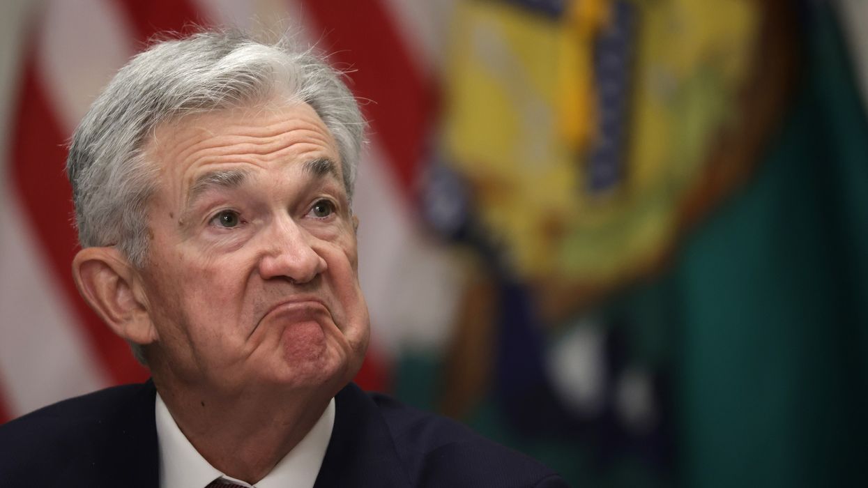 Fed Chair Jerome Powell listens during an open session of a Financial Stability Oversight Council meeting