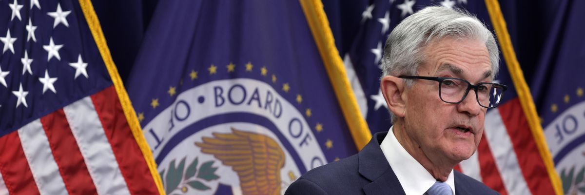 Fed Chair Jerome Powell speaks at a press conference